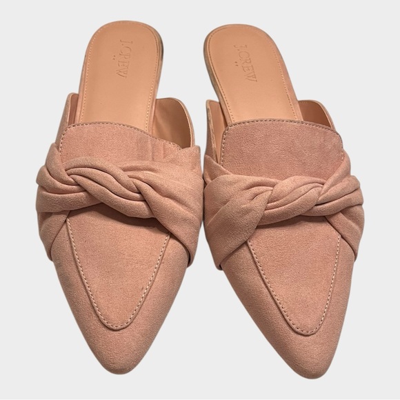 J. CREW Blush Suede Pointed Toe Mules Size 9.5 - Picture 3 of 5